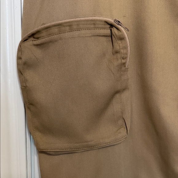 Tan Cargo Skirt with Pockets(Midi) - Picture 2 of 5